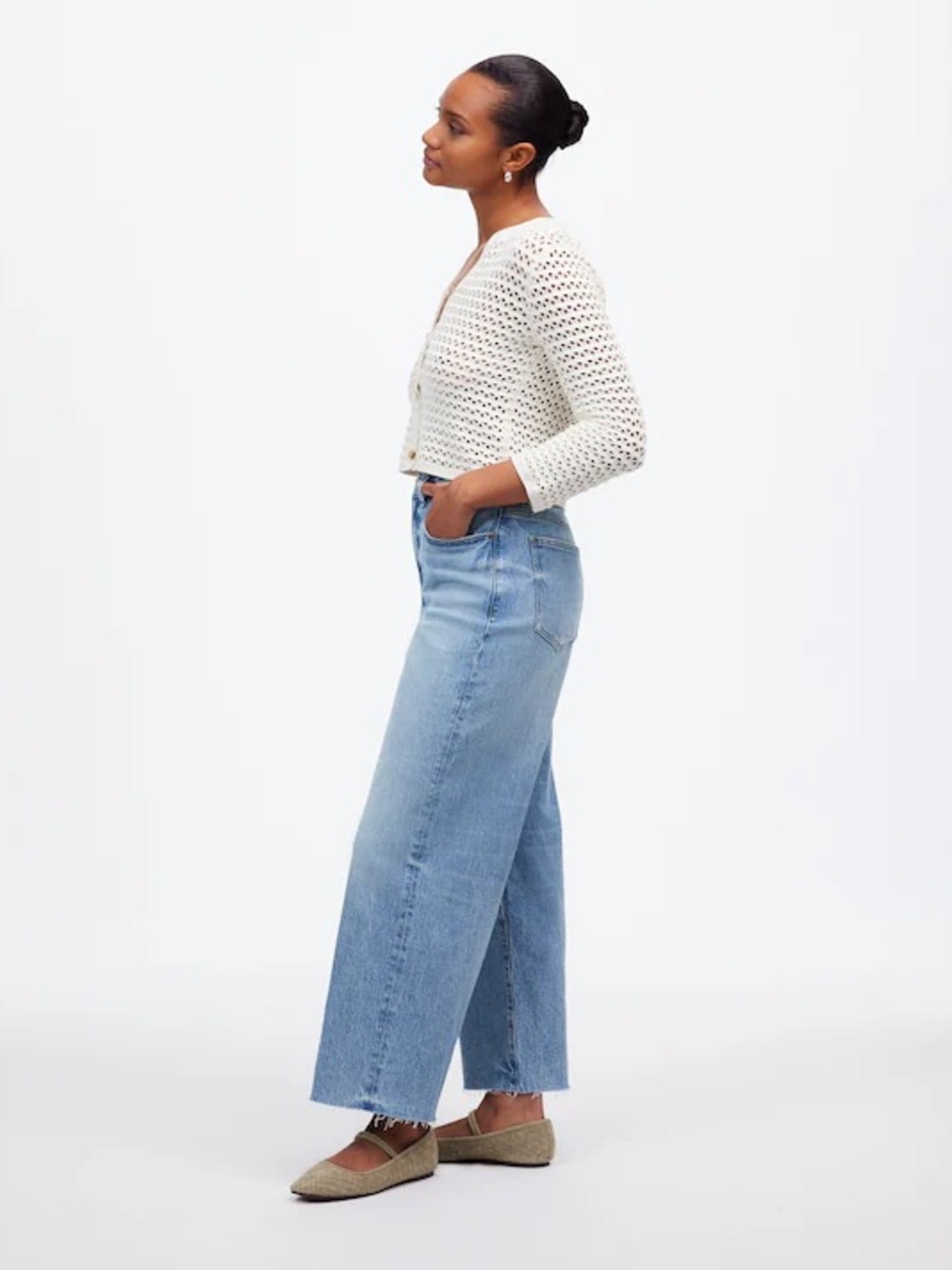 Madewell Curvy Perfect Vintage Wide-Leg Crop Jean NWT 28 - Picture 5 of 12